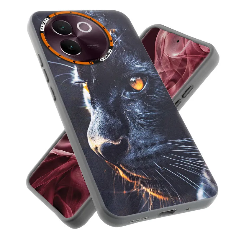 Dark Elegant Wild Creatures Printed Back Cases For Vivo V30e 5G
