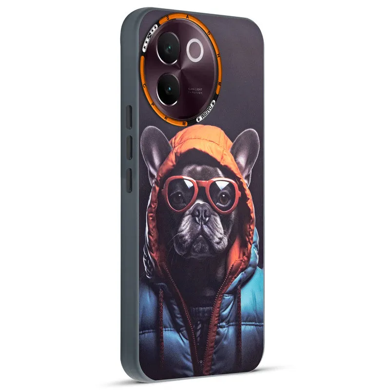 Dark Elegant Wild Creatures Printed Back Cases For Vivo V30e 5G