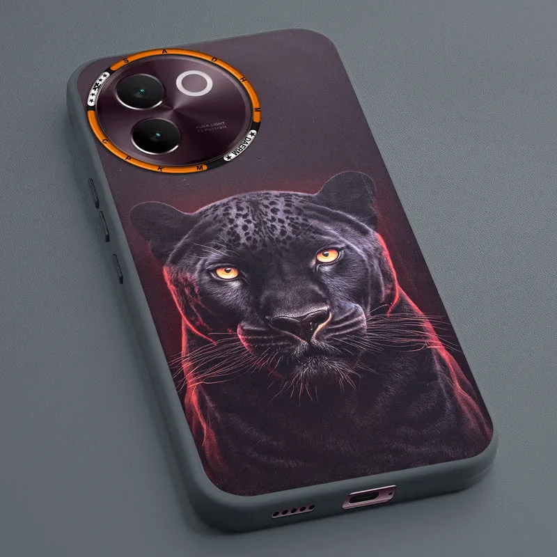 Dark Elegant Wild Creatures Printed Back Cases For Vivo V30e 5G