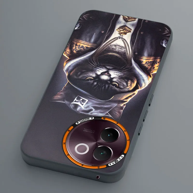 Dark Elegant Wild Creatures Printed Back Cases For Vivo V30e 5G