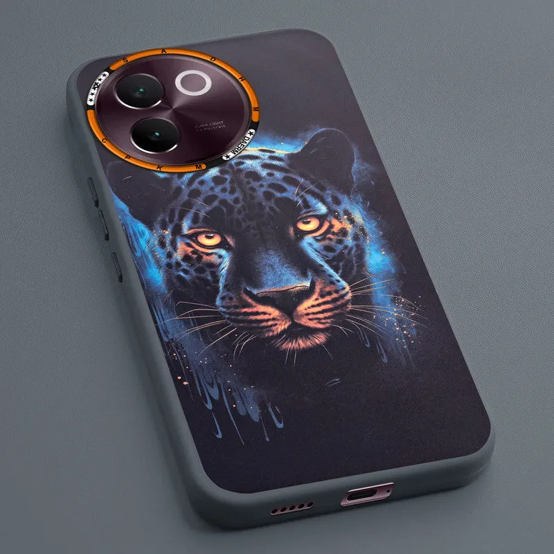 Dark Elegant Wild Creatures Printed Back Cases For Vivo V30e 5G