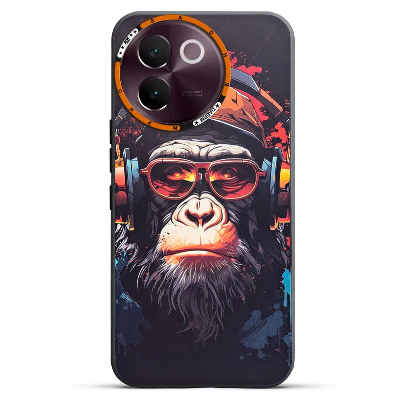 Dark Elegant Wild Creatures Printed Back Cases For Vivo V30e 5G