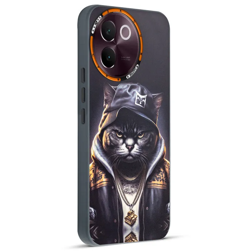 Dark Elegant Wild Creatures Printed Back Cases For Vivo V30e 5G