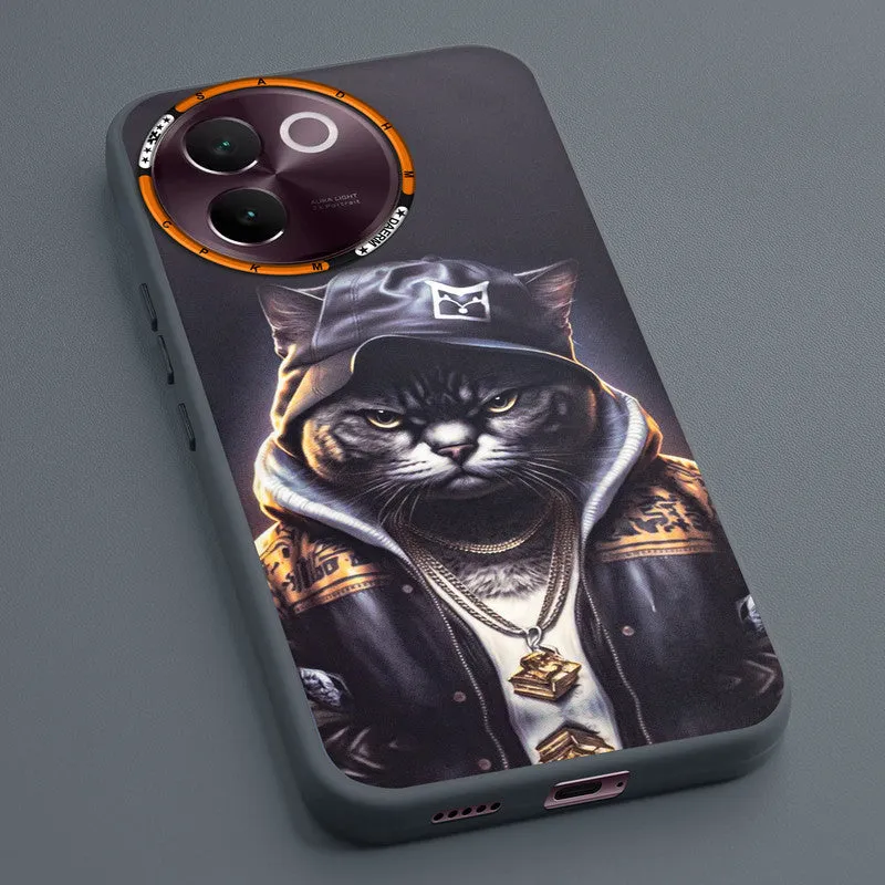 Dark Elegant Wild Creatures Printed Back Cases For Vivo V30e 5G