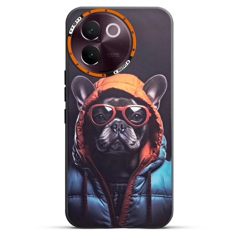 Dark Elegant Wild Creatures Printed Back Cases For Vivo V30e 5G