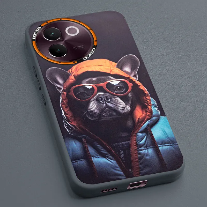 Dark Elegant Wild Creatures Printed Back Cases For Vivo V30e 5G