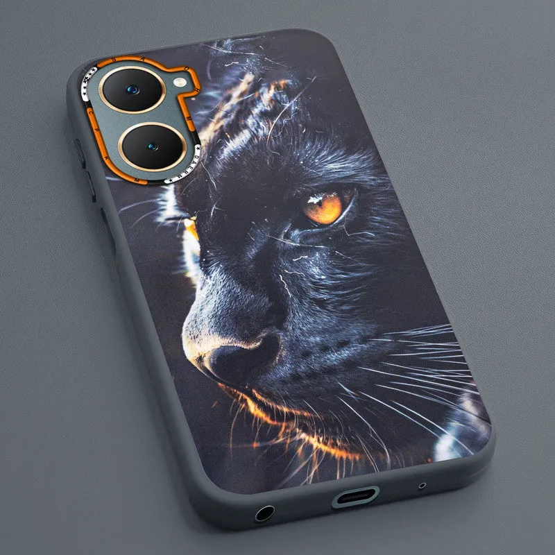 Dark Elegant Wild Creatures Printed Back Cases For Vivo Y18e