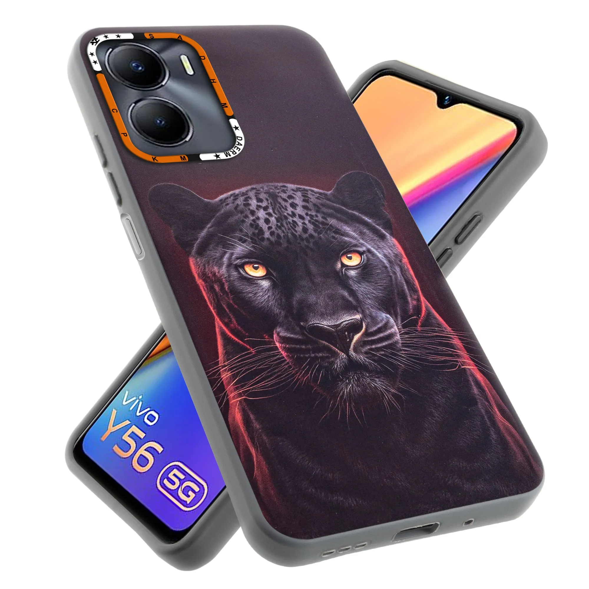 Dark Elegant Wild Creatures Printed Back Cases For Vivo Y56 5G