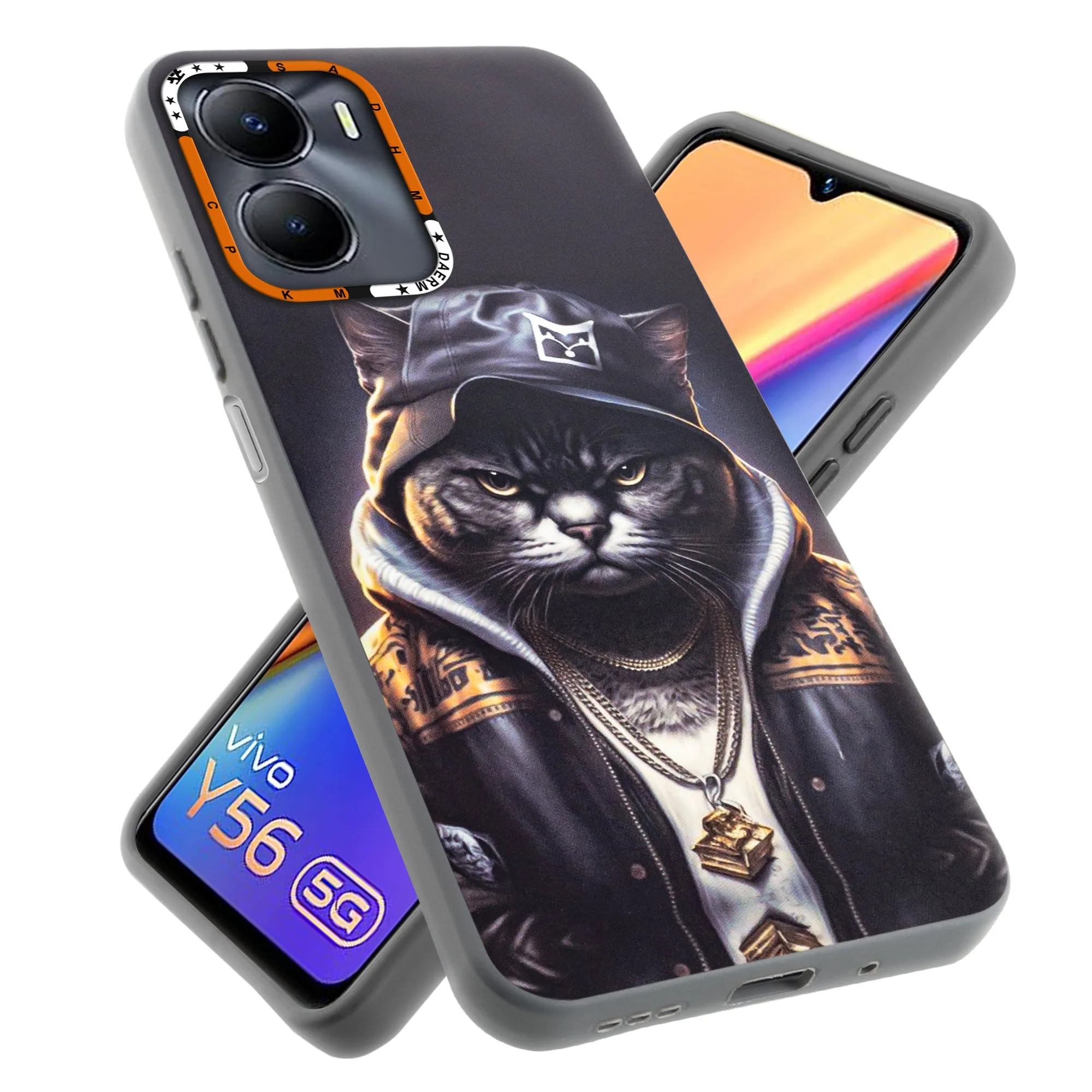 Dark Elegant Wild Creatures Printed Back Cases For Vivo Y56 5G