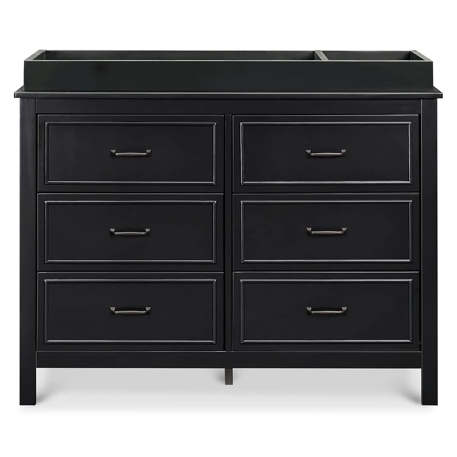 DaVinci Charlie 6-Drawer Baby Dresser - Wooden Double Chest of Drawers for Kids, Boys and Girls - Multi-Purpose Storage Dresser for Bedroom, Nursery, Living Room & Hallway, Easy to Assemble - Ebony