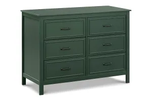 DaVinci Charlie 6-Drawer Baby Dresser - Wooden Double Chest of Drawers for Kids, Boys and Girls - Multi-Purpose Storage for Bedroom, Nursery, Living Room & Hallway, Easy to Assemble - Forest Green