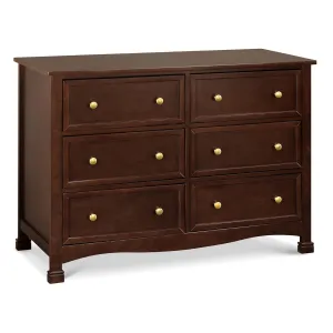 DaVinci Kalani 6-Drawer Baby Dresser for Nursery - Wooden Double Chest of Drawers for Kids, Boys and Girls - Multi-Purpose Storage Espresso Dresser for Bedroom, Living Room & Hallway, Easy to Assemble