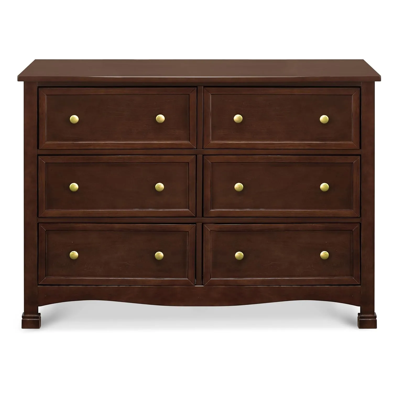 DaVinci Kalani 6-Drawer Baby Dresser for Nursery - Wooden Double Chest of Drawers for Kids, Boys and Girls - Multi-Purpose Storage Espresso Dresser for Bedroom, Living Room & Hallway, Easy to Assemble