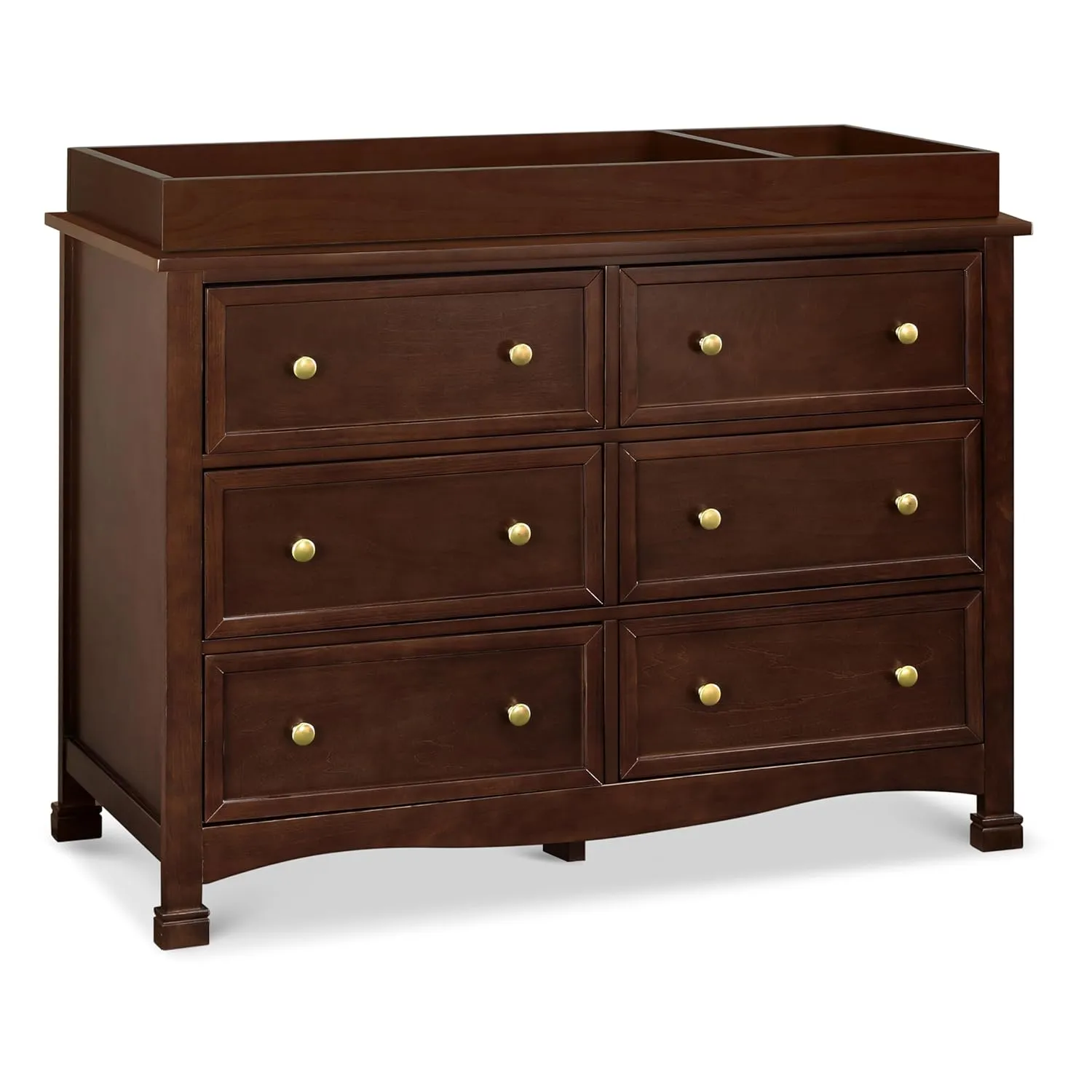 DaVinci Kalani 6-Drawer Baby Dresser for Nursery - Wooden Double Chest of Drawers for Kids, Boys and Girls - Multi-Purpose Storage Espresso Dresser for Bedroom, Living Room & Hallway, Easy to Assemble