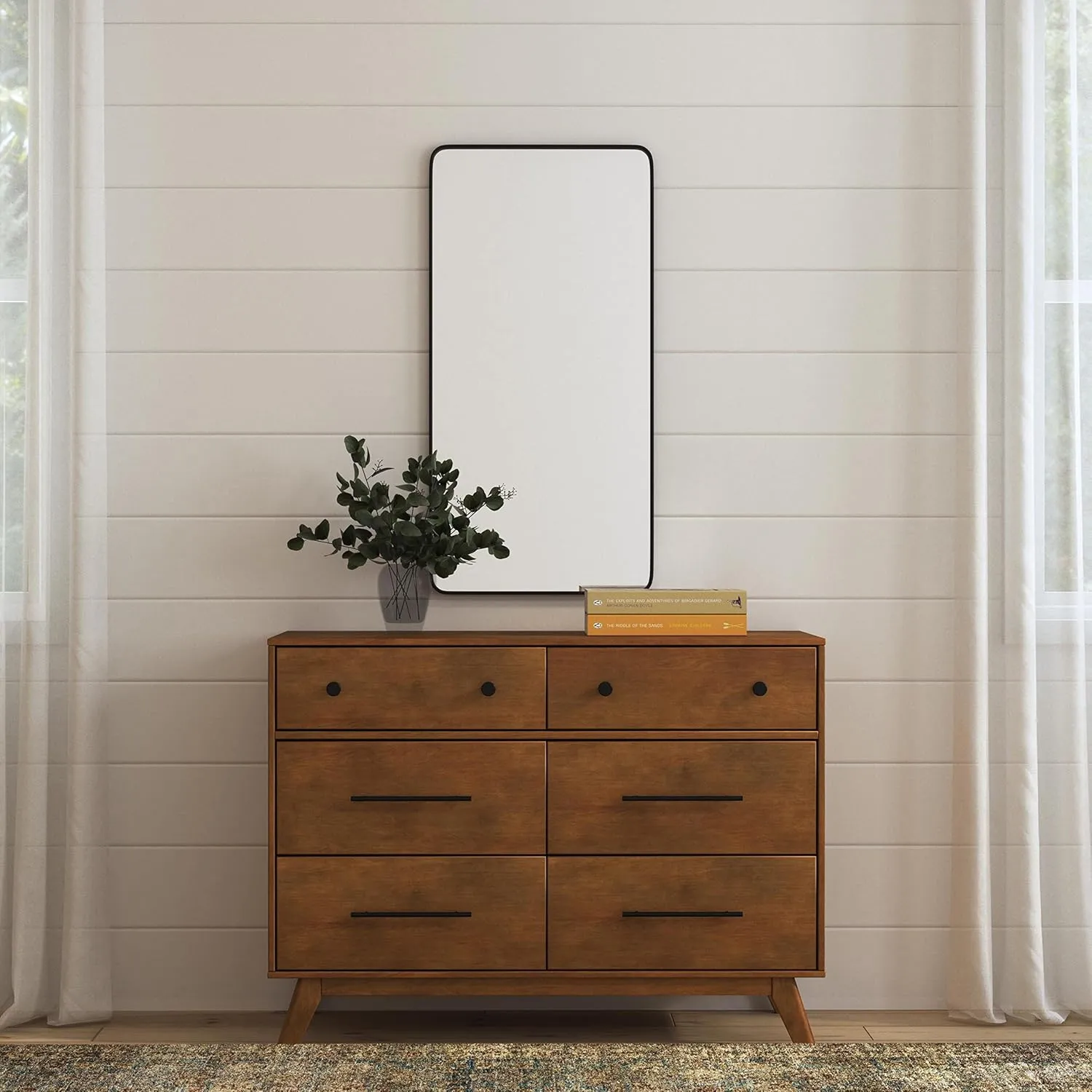DaVinci Otto 6-Drawer Baby Dresser for Bedroom - GREENGUARD Gold Certified - Multi-Purpose Storage Double Chest of Drawers for Boys and Girls - Dresser for Kids Bedroom, Living Room, Nursery - Walnut