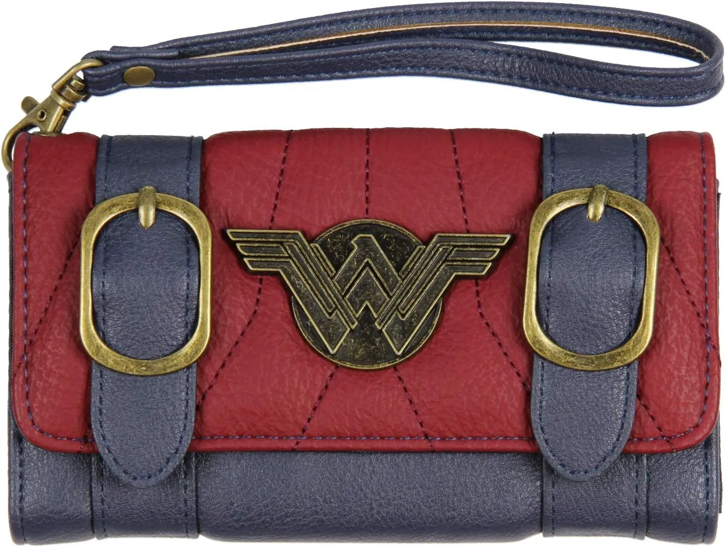 DC Comics Wonder Woman Front Flap Satchel Clutch Wallet with Wrist Strap