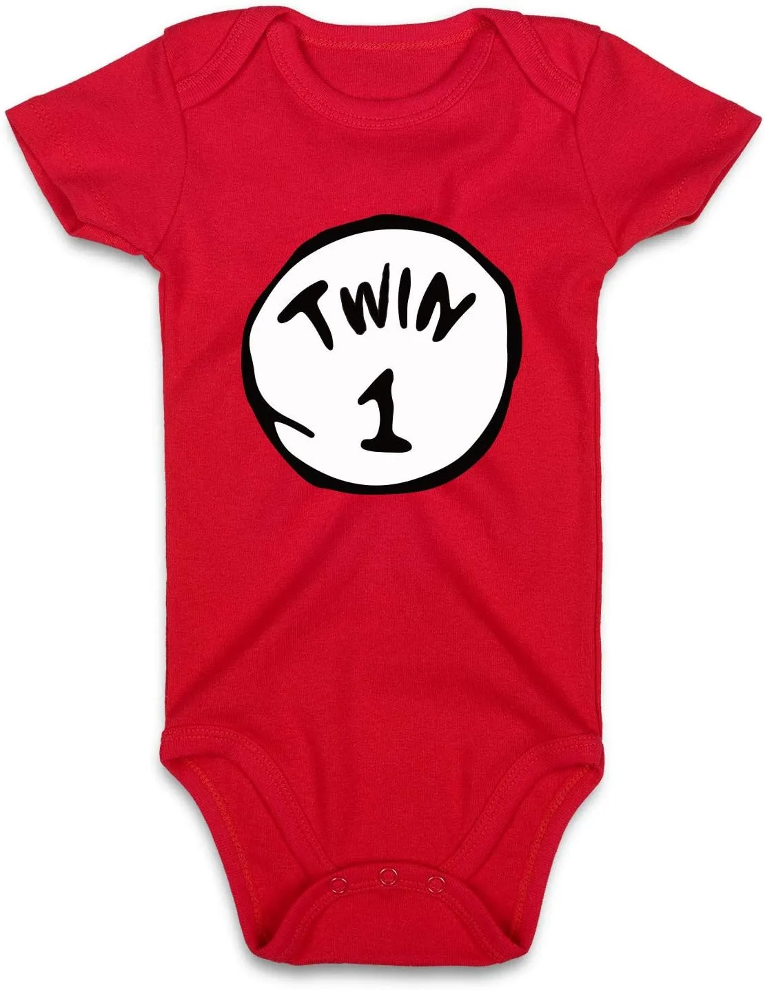 DEFAHN Funny Twins Baby Bodysuits Boys Girls Rompers 2 Pack Twin Matching Clothes Outfits for Newborn Infant