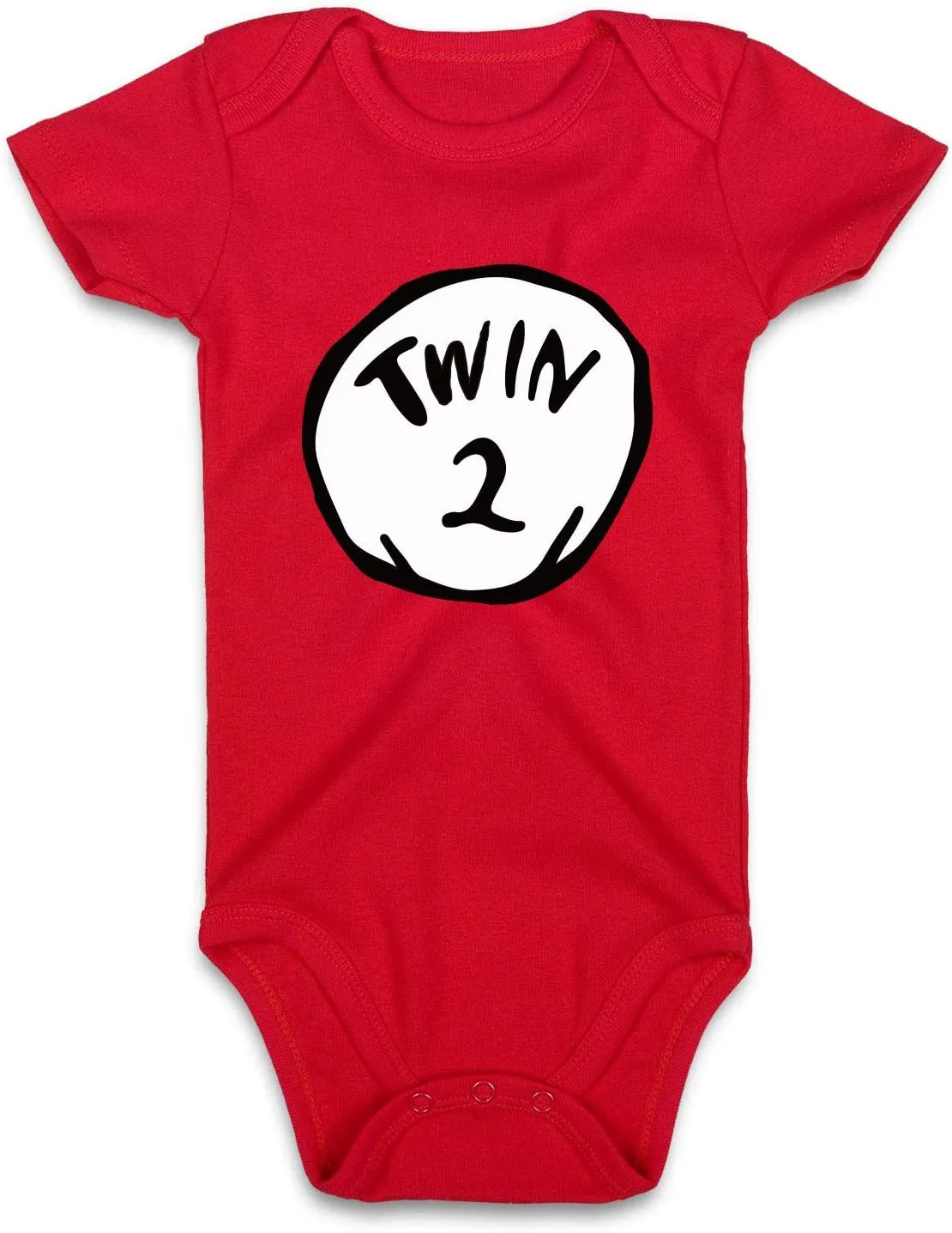 DEFAHN Funny Twins Baby Bodysuits Boys Girls Rompers 2 Pack Twin Matching Clothes Outfits for Newborn Infant