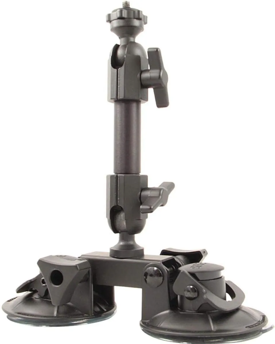 Delkin Devices Fat Gecko Dual Suction Camera Mount (DDMOUNT-SUCTION), black 3.5 x 9.5 x 11.3 inches