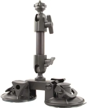 Delkin Devices Fat Gecko Dual Suction Camera Mount (DDMOUNT-SUCTION), black 3.5 x 9.5 x 11.3 inches