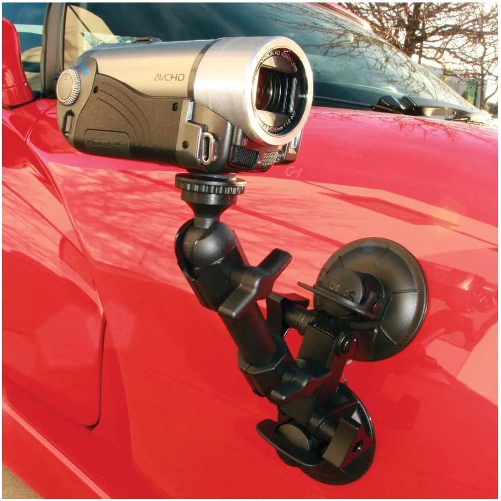 Delkin Devices Fat Gecko Dual Suction Camera Mount (DDMOUNT-SUCTION), black 3.5 x 9.5 x 11.3 inches