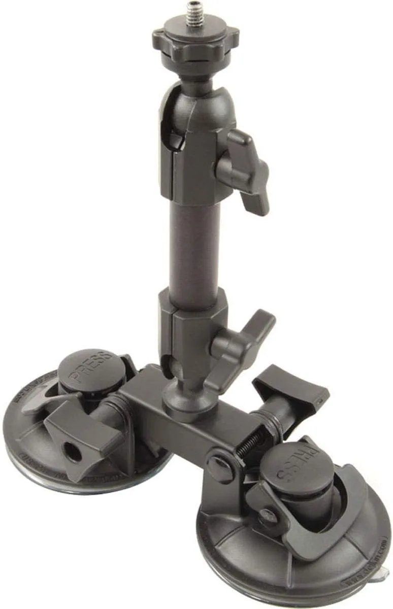 Delkin Devices Fat Gecko Dual Suction Camera Mount (DDMOUNT-SUCTION), black 3.5 x 9.5 x 11.3 inches