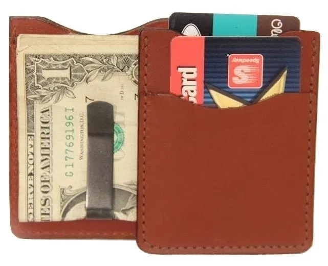 DELUXE LEATHER CARD & MONEY CLIP - Minimalist Wallet in 5 Colors