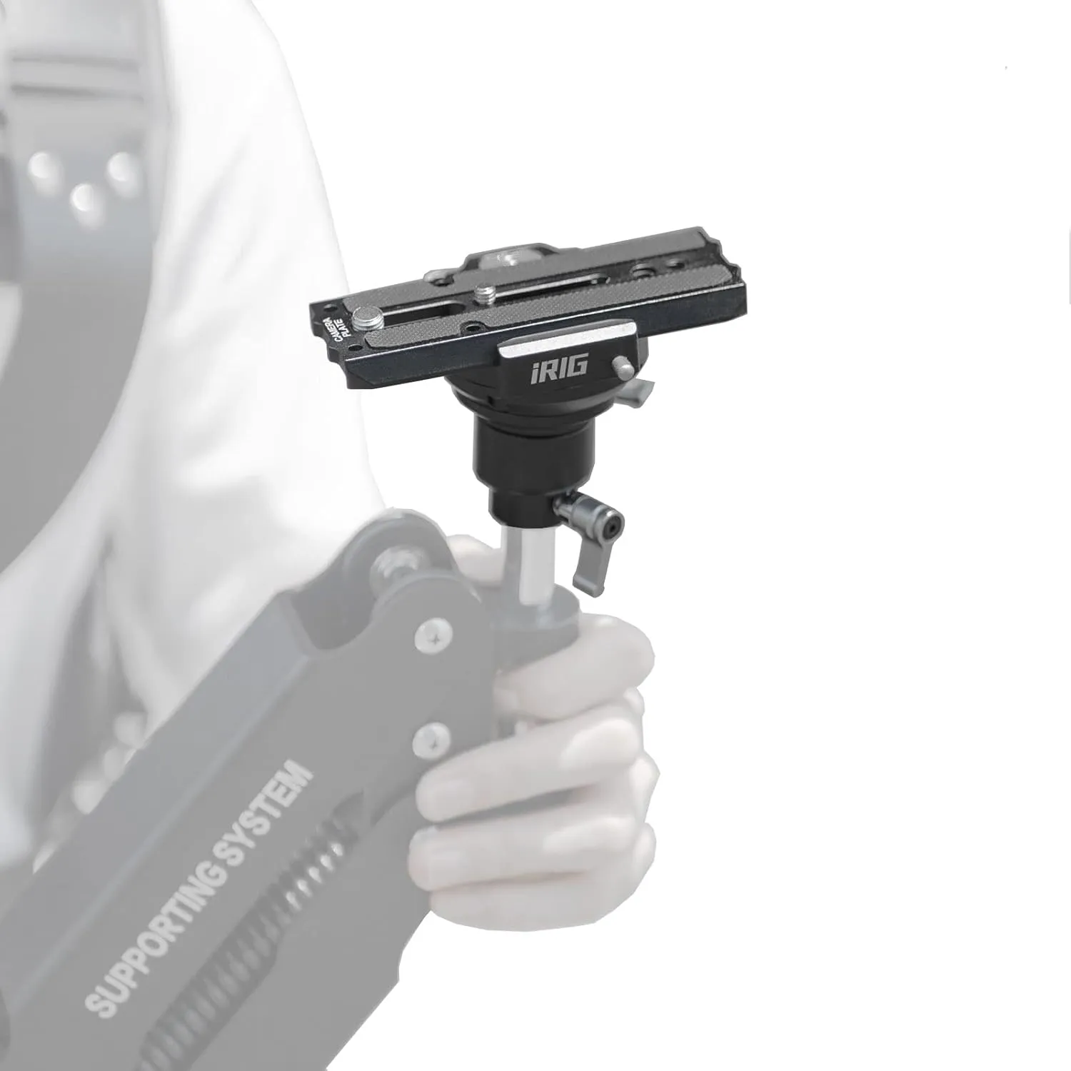DF DIGITALFOTO IRIG Thanos Stabilizing Arm Adapter,Steadycam Gimbal Vest Rotatable Ball Head with Quick Release Plate Compatible with DJI Ronin 4D/RS2/RSC2,Crane 3S etc Connect 12/13/16mm Tube Vest