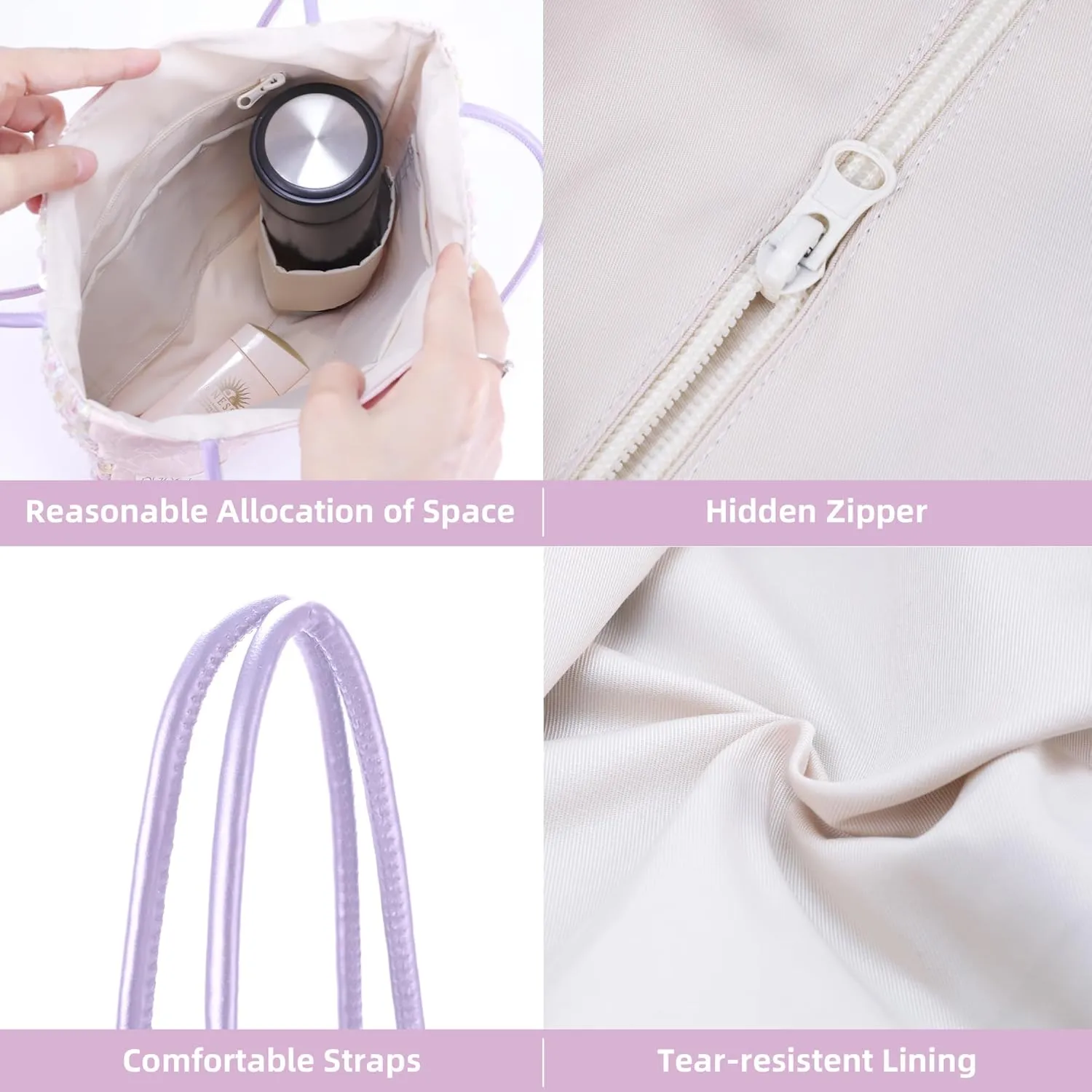 DGAZ Designer Hobo Bags for Women, Large Shoulder Bags, Luxury Tote Bag with Zipper