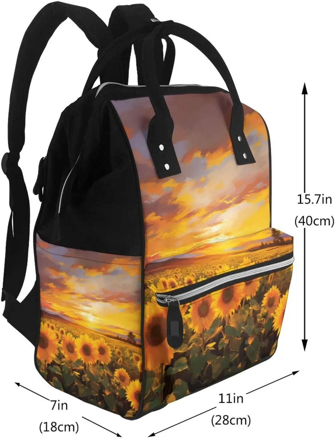 Diaper Bag Backpack Beautiful Sunflower Nappy Backpack Maternity Baby Nappy Bag Changing Bags for Travel