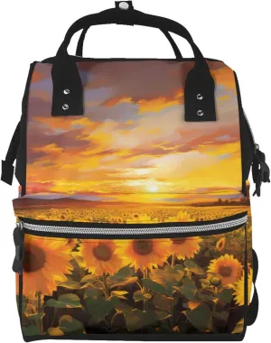 Diaper Bag Backpack Beautiful Sunflower Nappy Backpack Maternity Baby Nappy Bag Changing Bags for Travel