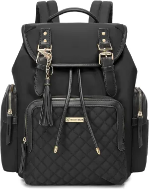 Diaper Bag Backpack, Diaper Bags for Baby Boy Girl with USB Charging Port,Changing mat,Stroller Hooks (Black)