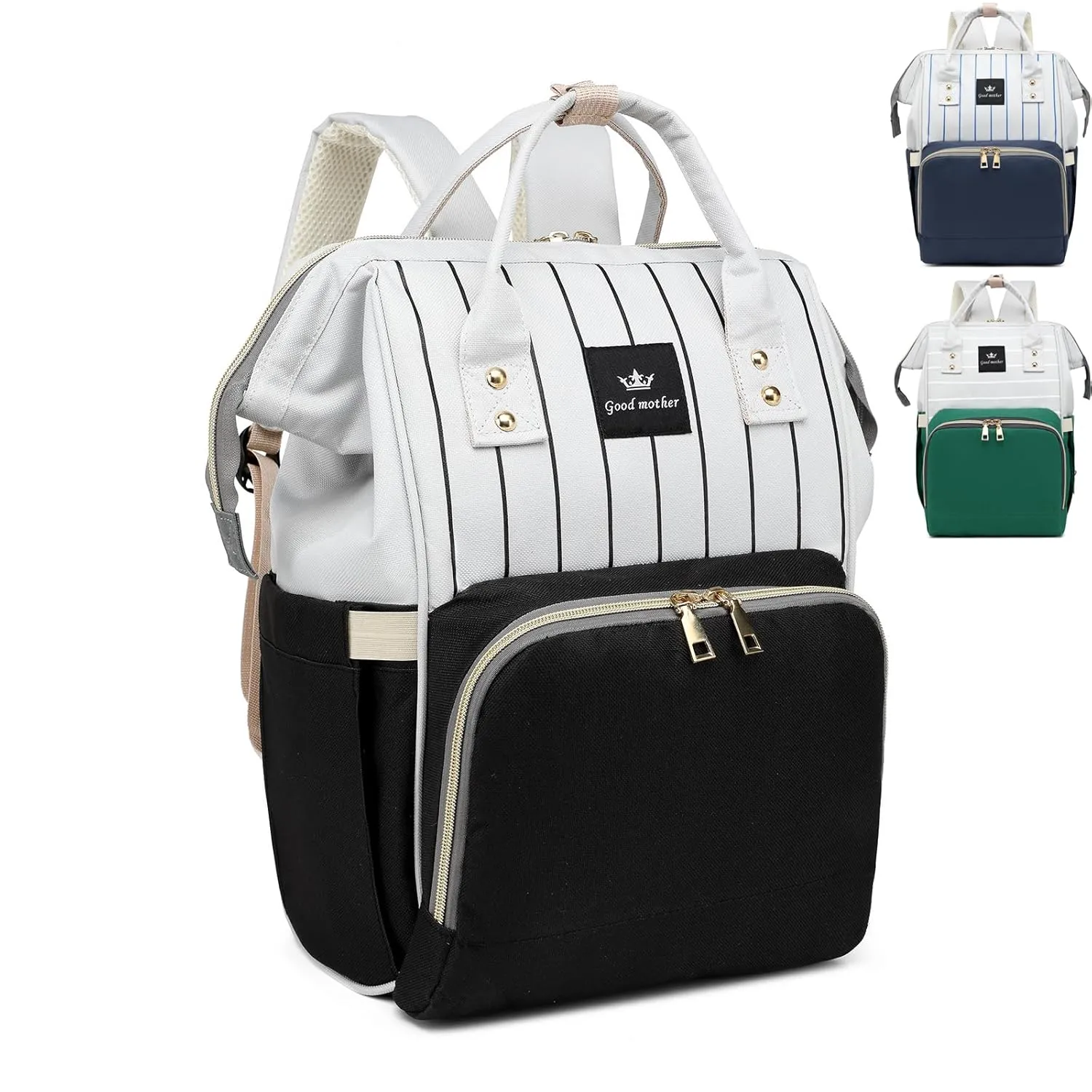Diaper Bag Backpack for Boys & Girls, Large Travel Baby Bag, Registry Search Shower Gifts, Newborn Essentials, Black