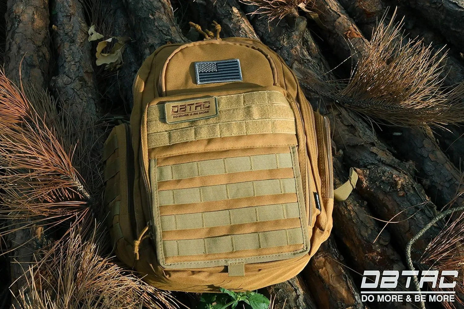 Diaper Bag Backpack for Dad, DBTAC Large Baby Nappy Bag for Men w/Changing Mat, Insulated Wipe Pockets, Stroller Straps, Tan