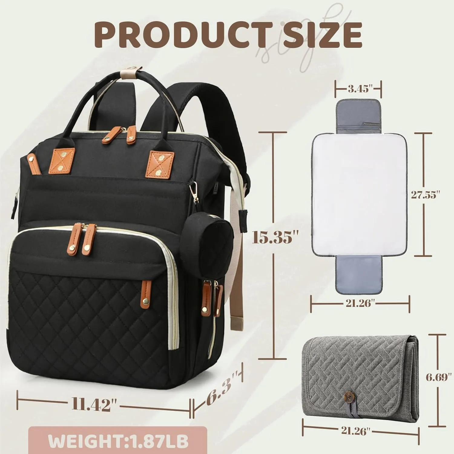 Diaper Bag Backpack for Girls Boys: Black Toddler Diaper Bag with Changing Pad Baby Backpack Diaper Bag for Mon Dad Newborn Pañaleras para Bebe Niña Niño Baby Registry Search Essentials Must Haves