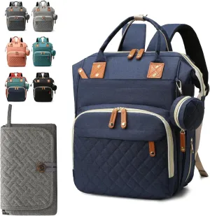 Diaper Bag Backpack for Girls Boys: Blue Toddler Diaper Bag with Changing Pad Baby Backpack Diaper Bag for Mon Dad Newborn Mochila Pañaleras Bebe Niña Niño Baby Registry Search Essentials Must Haves