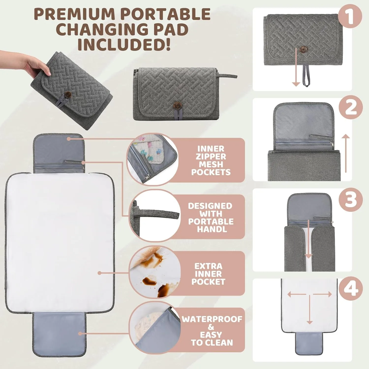 Diaper Bag Backpack for Girls Boys: Dark Gray Toddler Diaper Bag with Changing Pad Baby Backpack Diaper Bag for Mon Dad Newborn Mochila Pañaleras para Bebe Niña Niño Baby Registry Search Must Haves