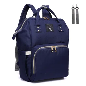 Diaper Bag Backpack Water-resistant, Nanrui 25L Roomy Nappy Bag for Baby Boy and Girl Men Backpack Travel Back Pack with 2 Stroller Straps- Navy Blue