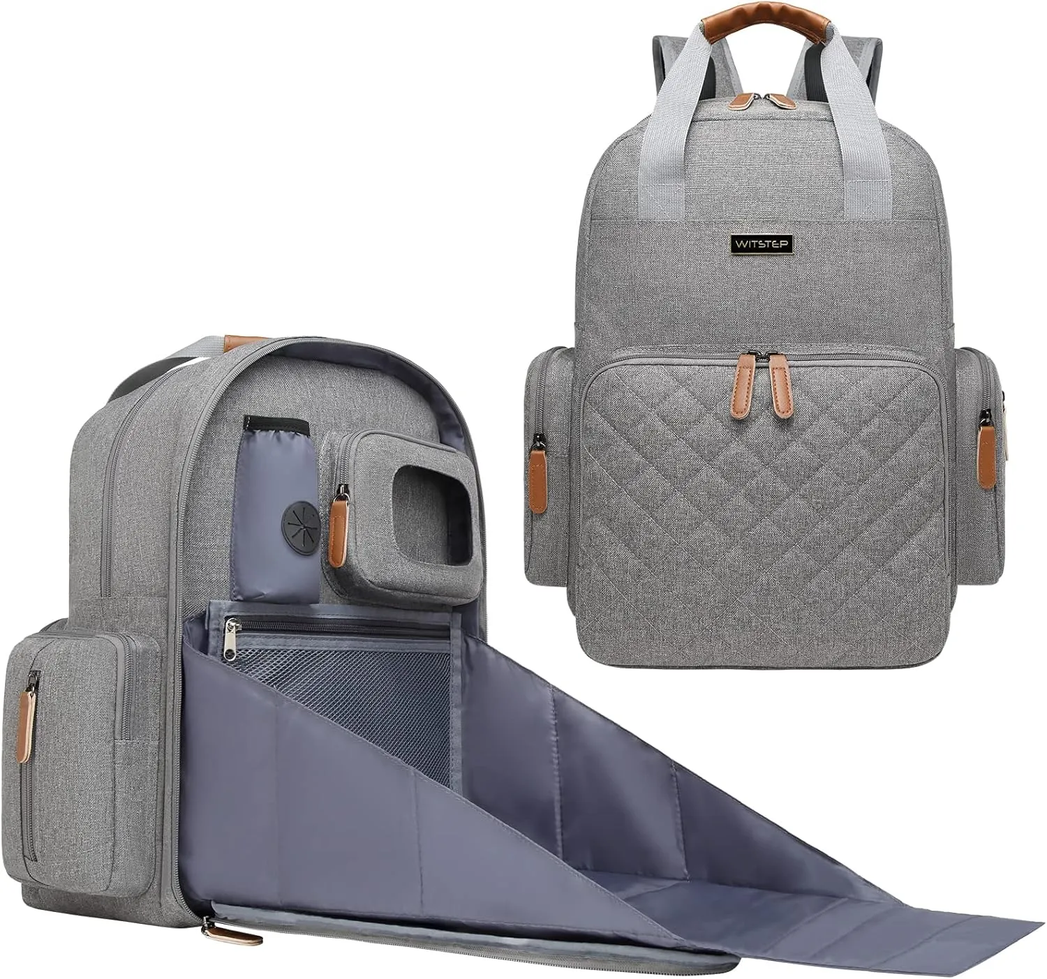 Diaper Bag Backpack with Changing Station, Baby Diaper Bag Organizer for Moms Dads Large Baby Changing Bags