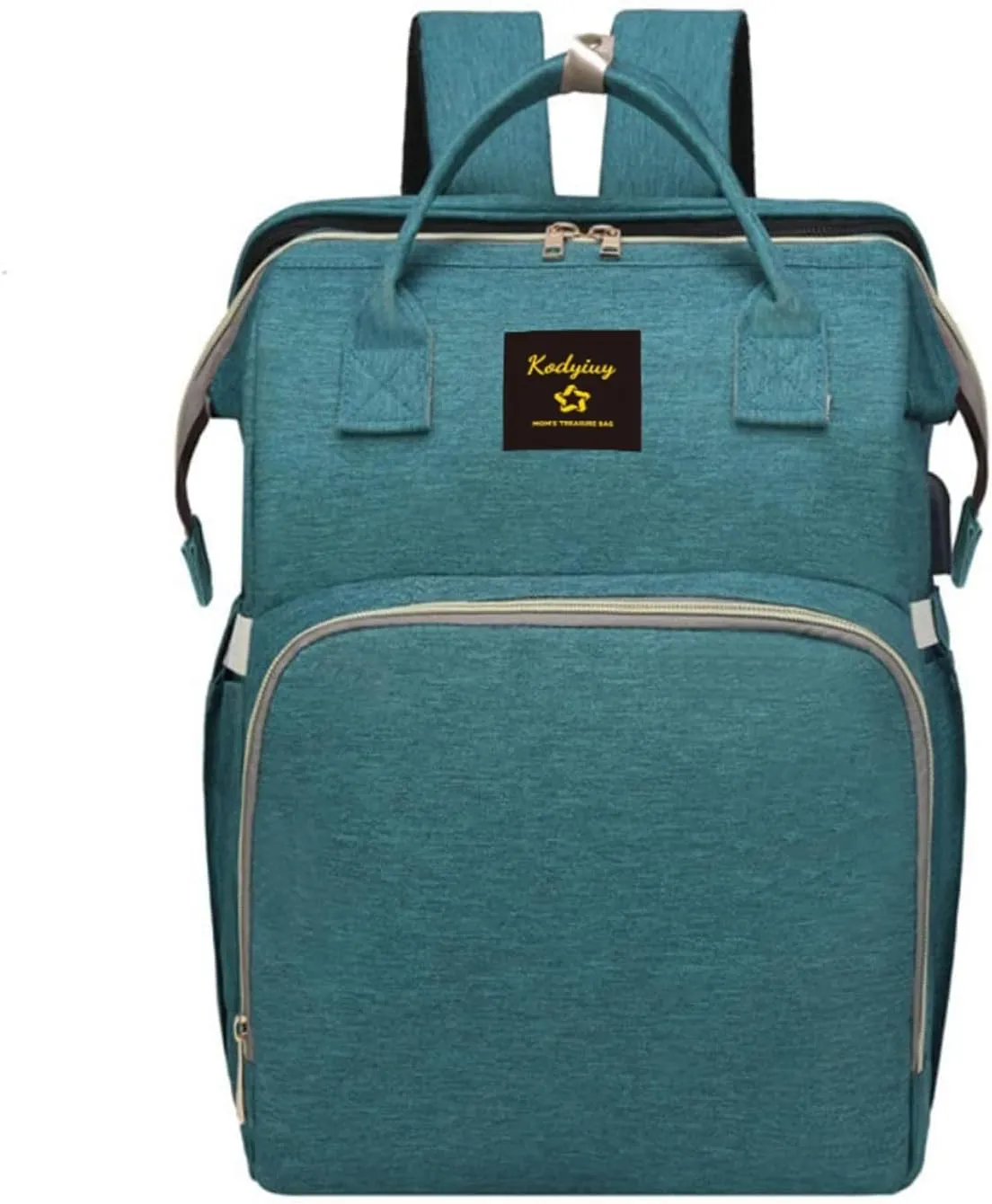 Diaper Bag Backpack,Baby Diaper Bag,Changing Station Bag,Large Capacity Travel Foldable,New Mom Gift Green