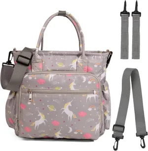 Diaper Bag Tote Baby Changing Bag Portable Waterproof and Large Capacity with Shoulder Strap Stroller Hooks