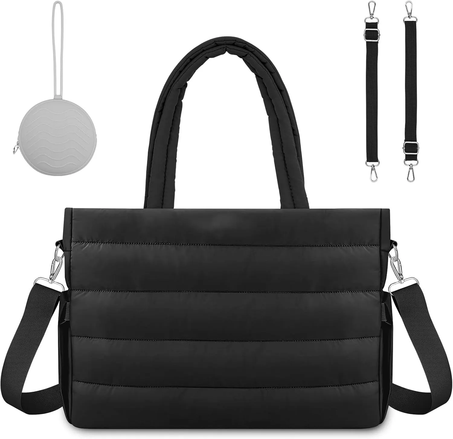 Diaper Bag Tote with Silicone Pacifier Case,Tote Bags Crossbody Hospital Bag Travel Large Mommy Bag
