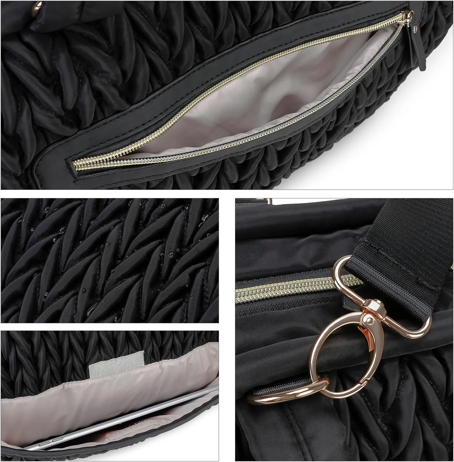 Diaper Quiltde Tote Large Mommy Maternity Bag Stroller Bag Upgrade Multi-Function with Adjustable Shoulder Strap
