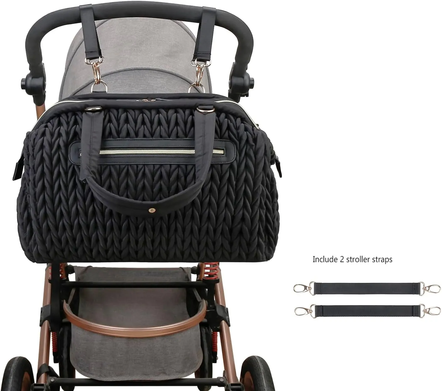 Diaper Quiltde Tote Large Mommy Maternity Bag Stroller Bag Upgrade Multi-Function with Adjustable Shoulder Strap