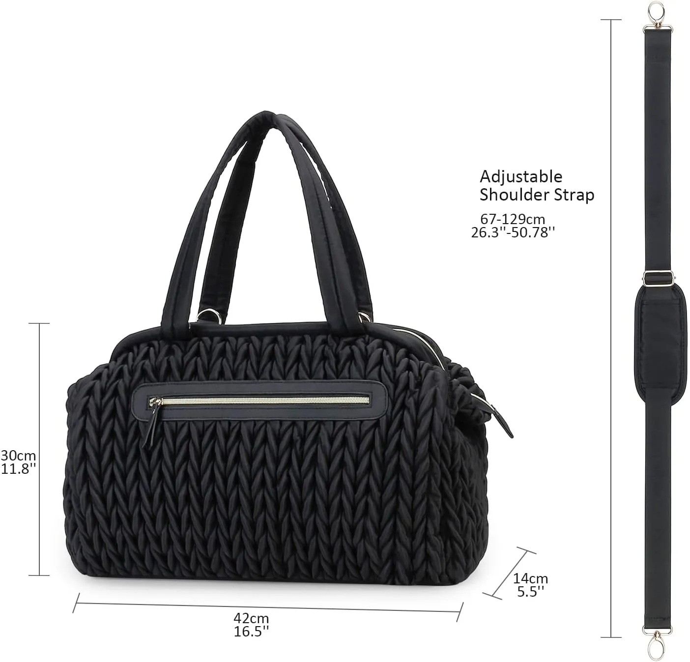 Diaper Quiltde Tote Large Mommy Maternity Bag Stroller Bag Upgrade Multi-Function with Adjustable Shoulder Strap