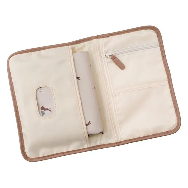 Diaper Travel Pouch - Rabbit Sandshell