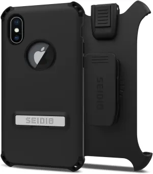DILEX Case and Holster COMBO for the Apple iPhone X (Black/Black)