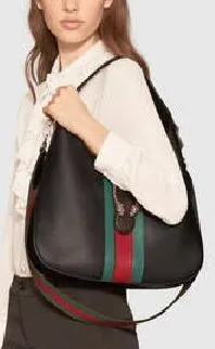 Dionysus Medium Web-Stripe Hobo Bag, Black