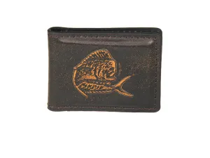 Dolphin Mahi-Mahi Burnished Leather Money Clip