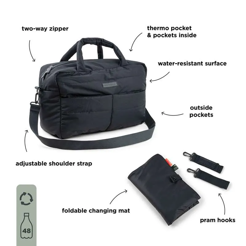 Done by Deer Quilted Diaper Bag - Black 